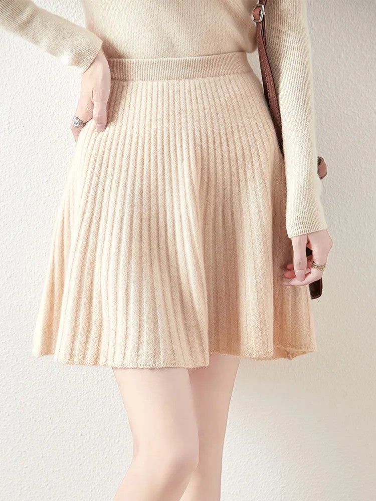 Arona Merino Cashmere Knit Skirt