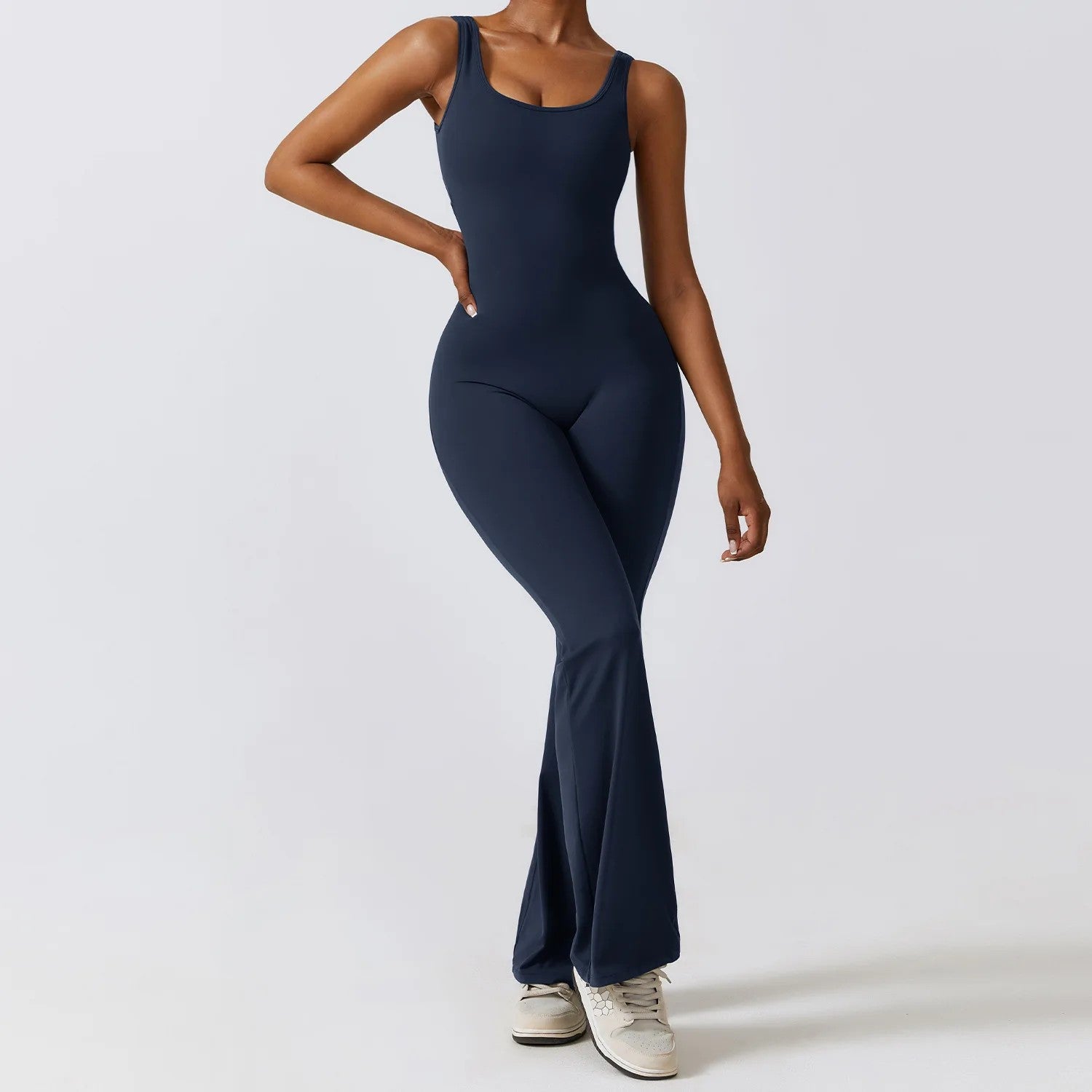 Ascent Open Back Jumpsuit - Azure Blue