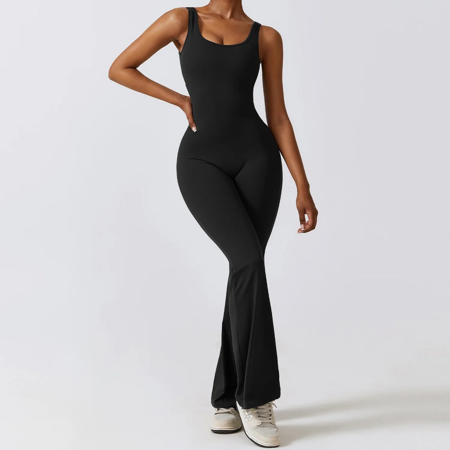 Ascent Open Back Jumpsuit - Onyx Black