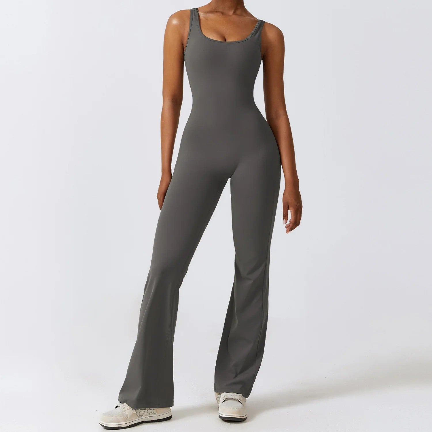 Ascent Open Back Jumpsuit - Slate Grey