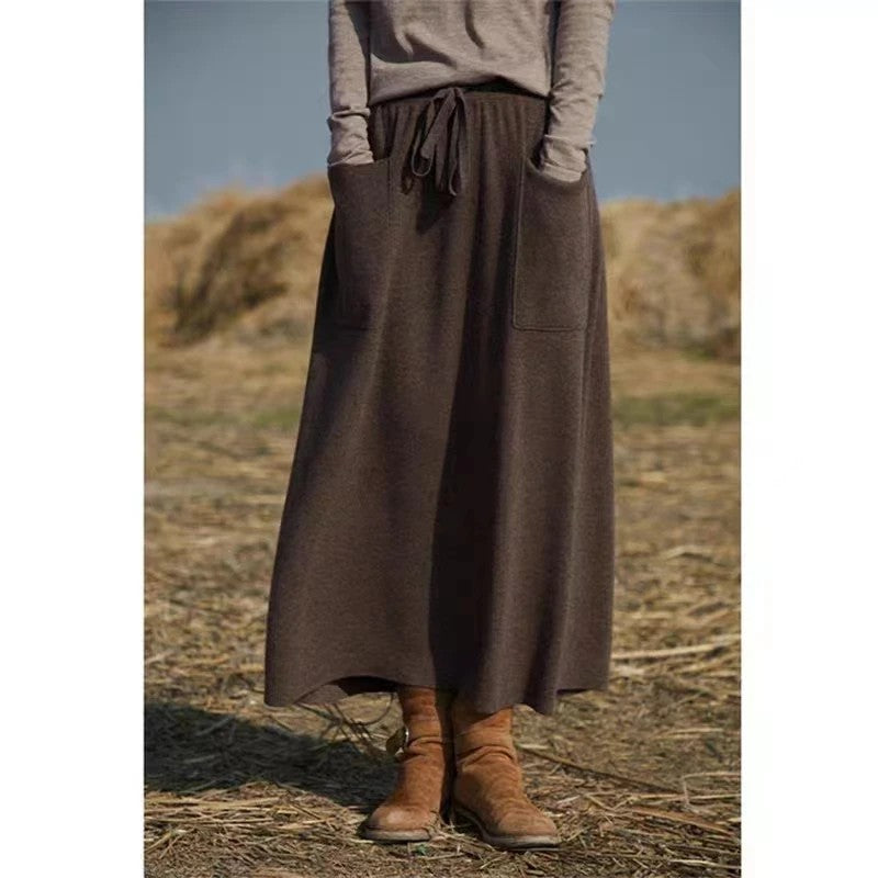 Assisi Merino Wool Maxi Skirt