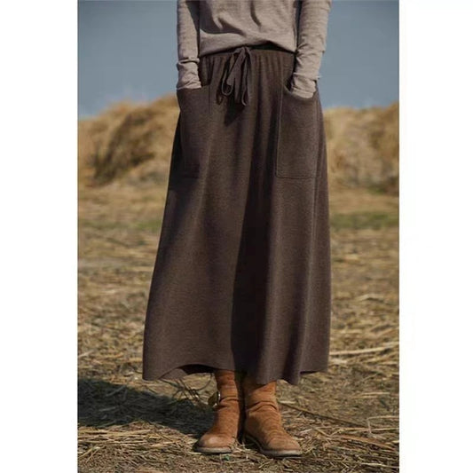 Assisi Merino Wool Maxi Skirt