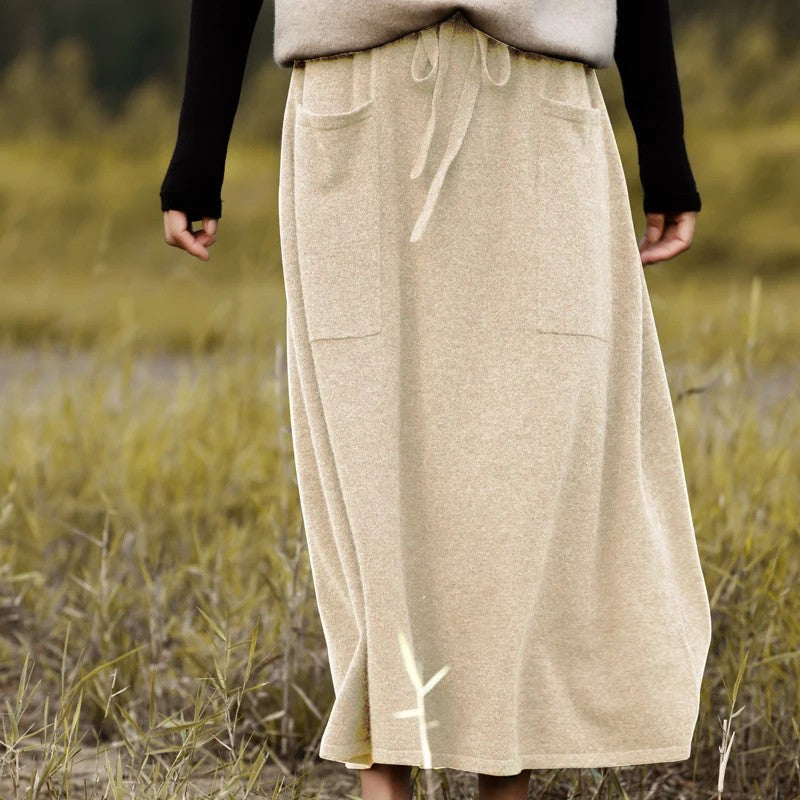 Assisi Merino Wool Maxi Skirt