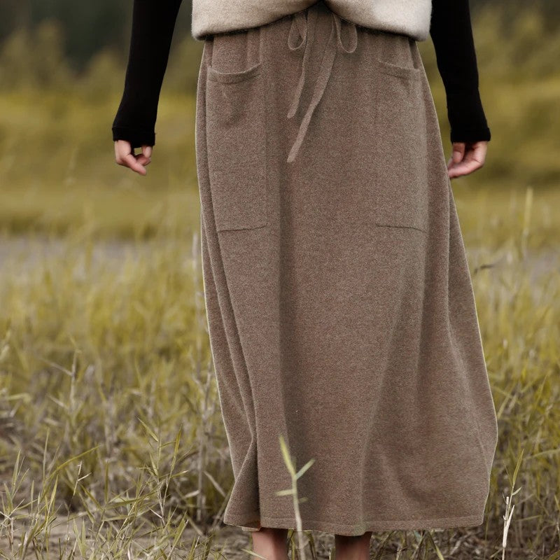 Assisi Merino Wool Maxi Skirt