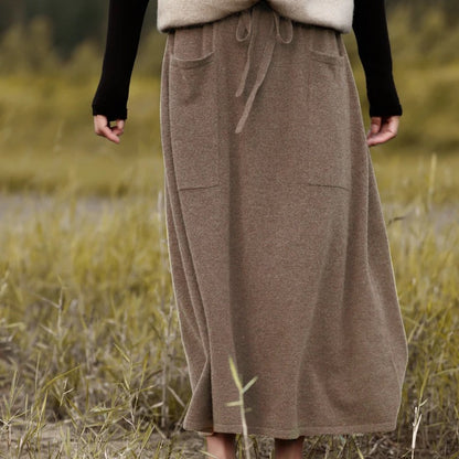 Assisi Merino Wool Maxi Skirt