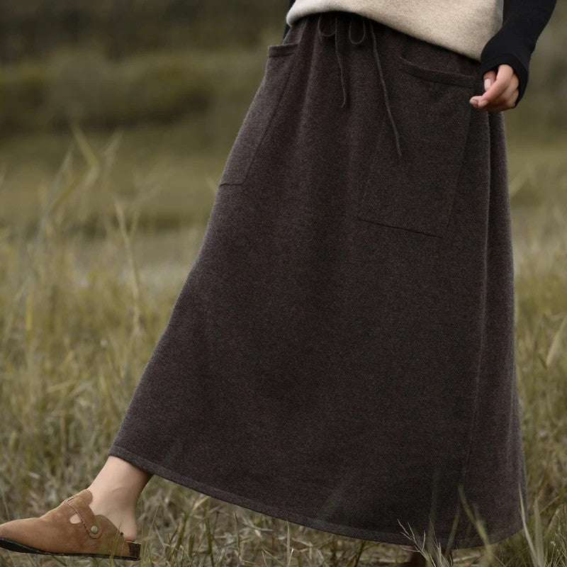 Assisi Merino Wool Maxi Skirt