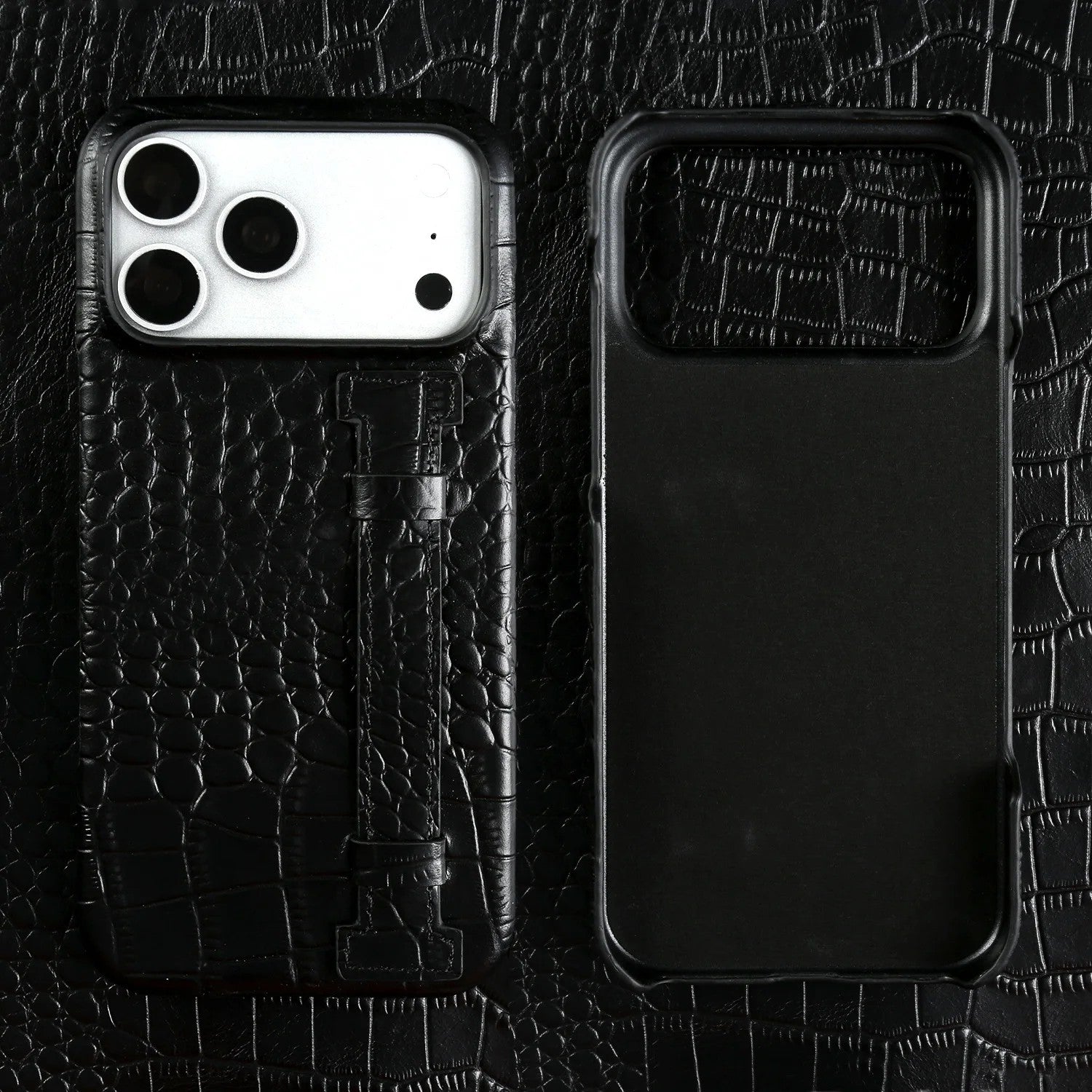 Astoria Genuine Leather Croc Case - Onyx