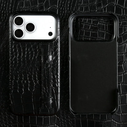 Astoria Genuine Leather Croc Case - Onyx