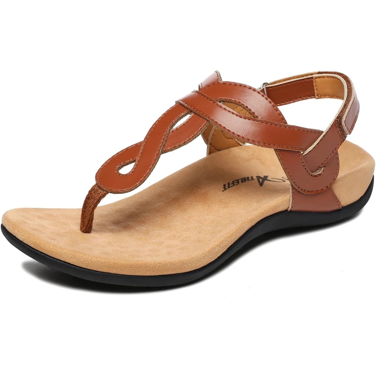 Aura Arch Support Sandals - Cognac