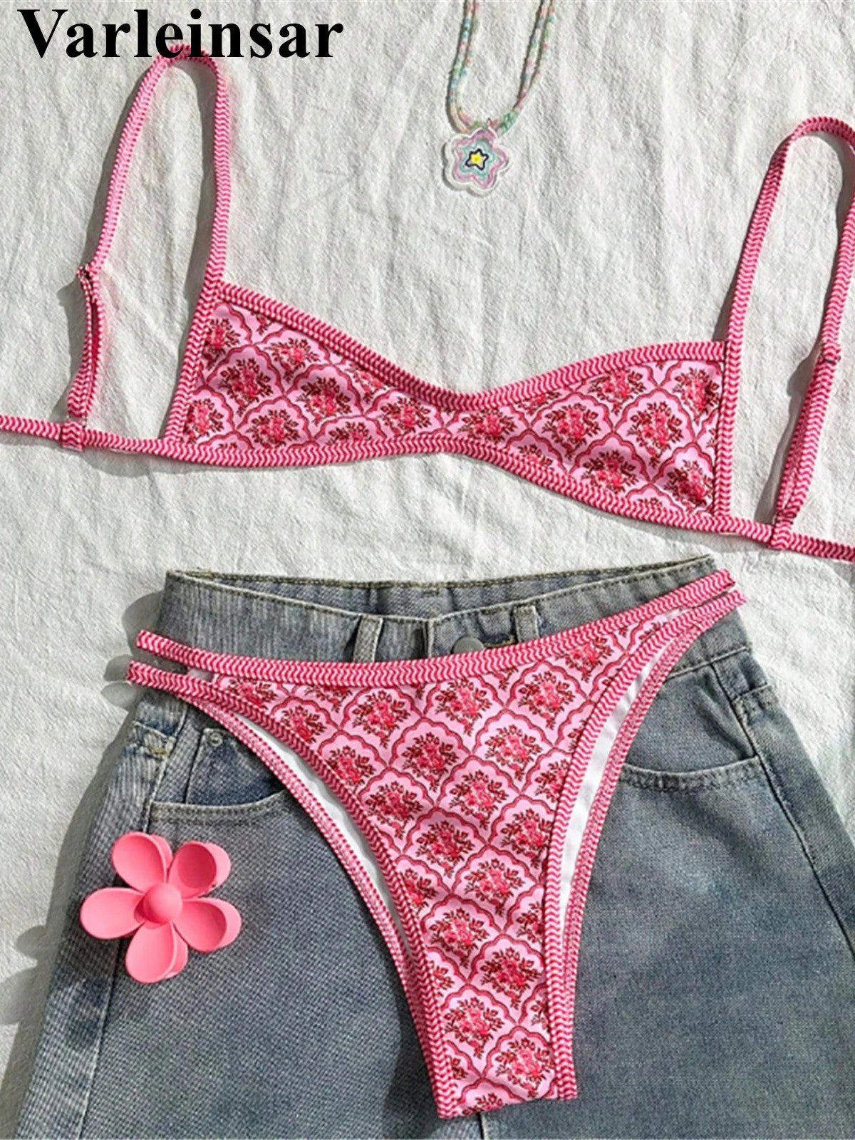 Aura Floral High-Leg Bikini