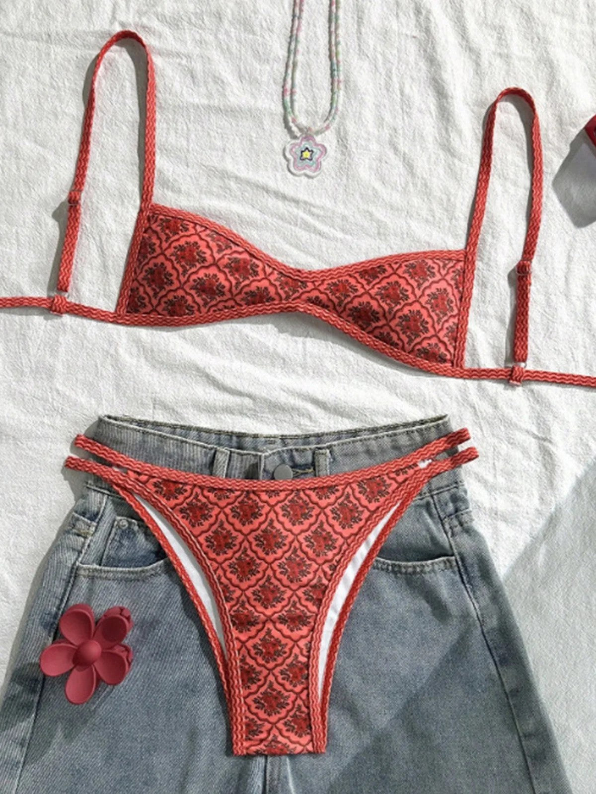 Aura Floral High-Leg Bikini