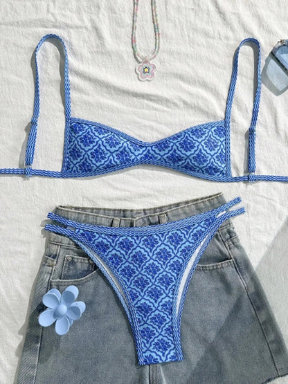 Aura Floral High-Leg Bikini