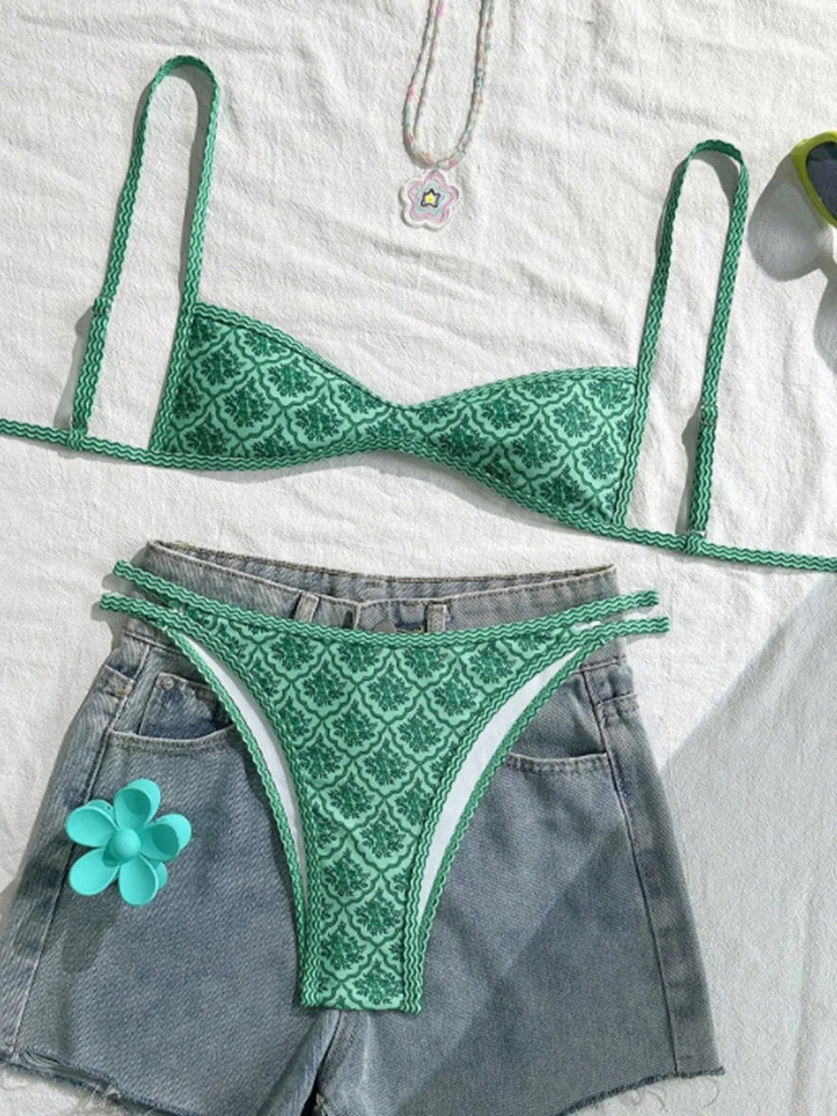 Aura Floral High-Leg Bikini