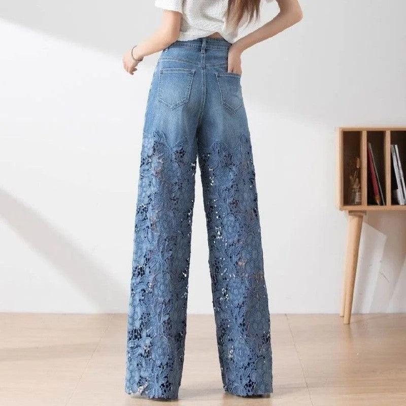 Aura Lace Patchwork Jeans