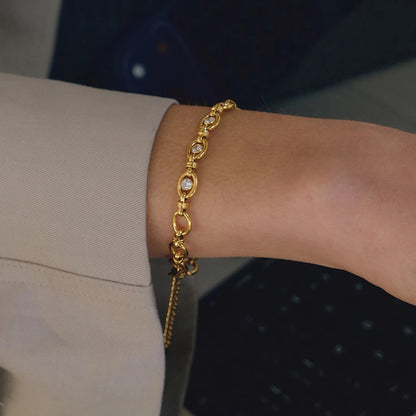 Aura Zircon Link Bracelet