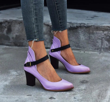 Aureli Pointed Toe Pumps - Amethyst