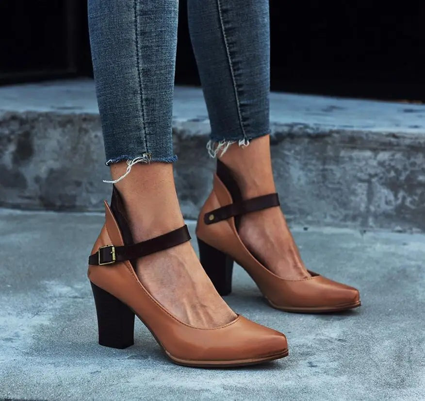 Aureli Pointed Toe Pumps - Taupe