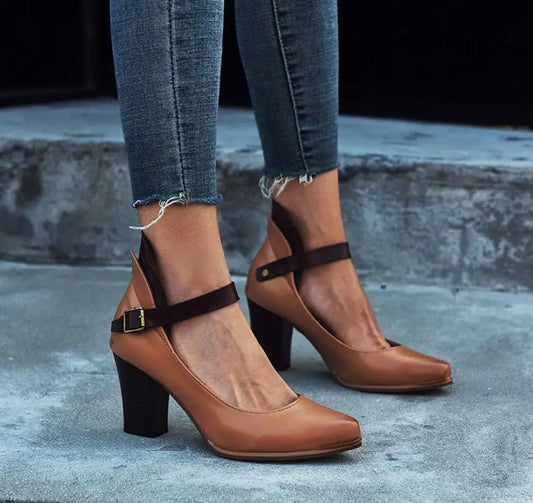 Aureli Pointed Toe Pumps - Taupe
