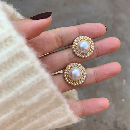 Aurelia Imitation Pearl Stud Earrings