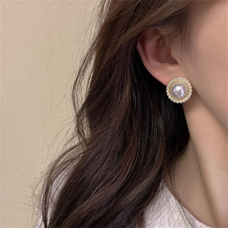 Aurelia Imitation Pearl Stud Earrings