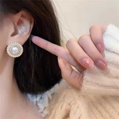 Aurelia Imitation Pearl Stud Earrings