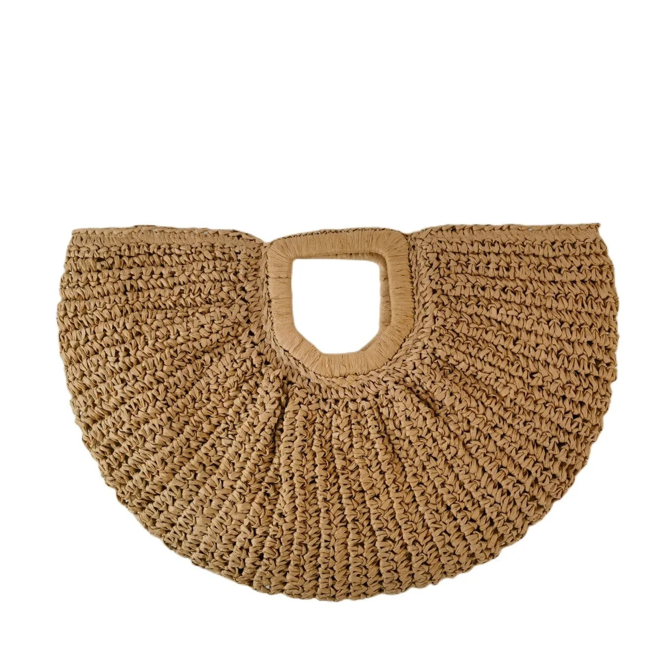 Avignon Rattan Tote Bag - Khaki