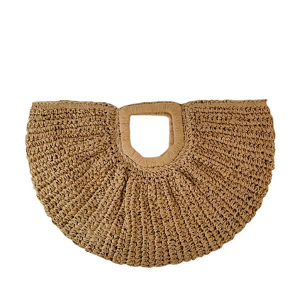 Avignon Rattan Tote Bag - Khaki