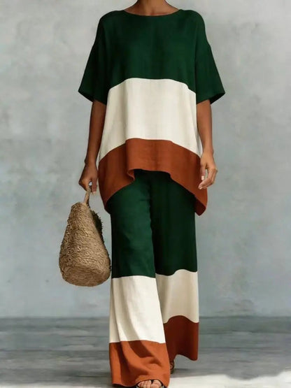 Bastia Linen Matching Set - Forest Green