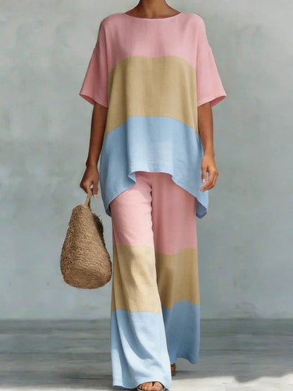 Bastia Linen Matching Set - Petal Pink