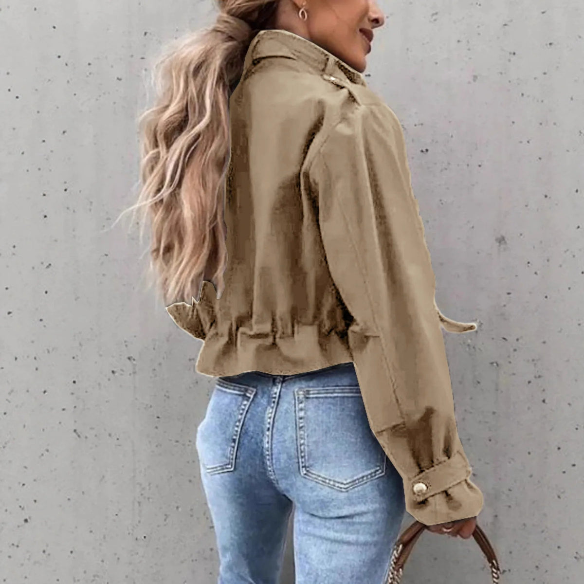 Balencio Cropped Utility Jacket