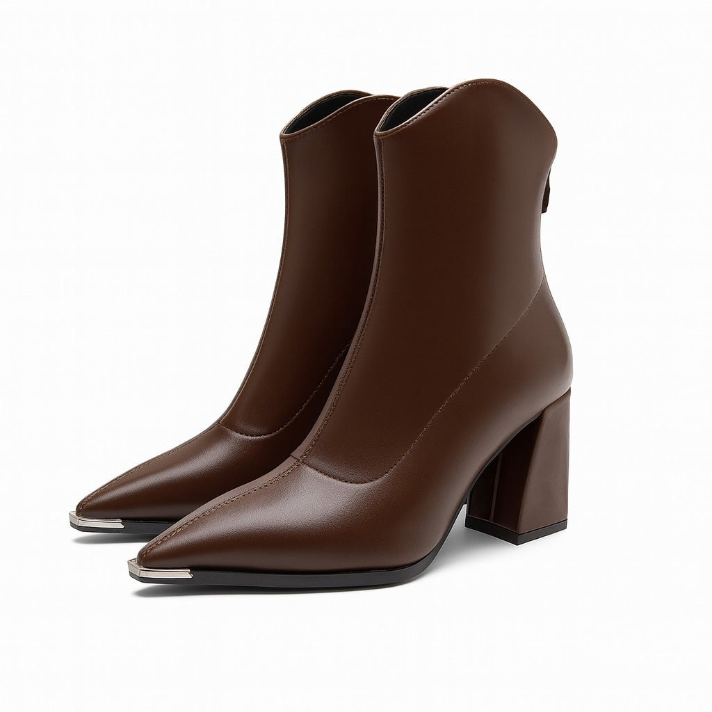 Bari Chrome Chelsea Boot - Sepia