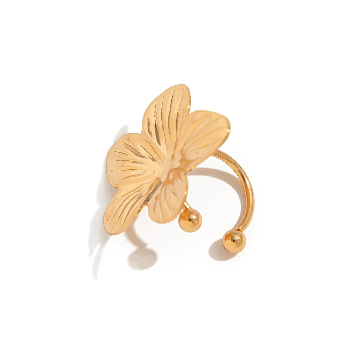 Bari Floral Gold Ear Clips