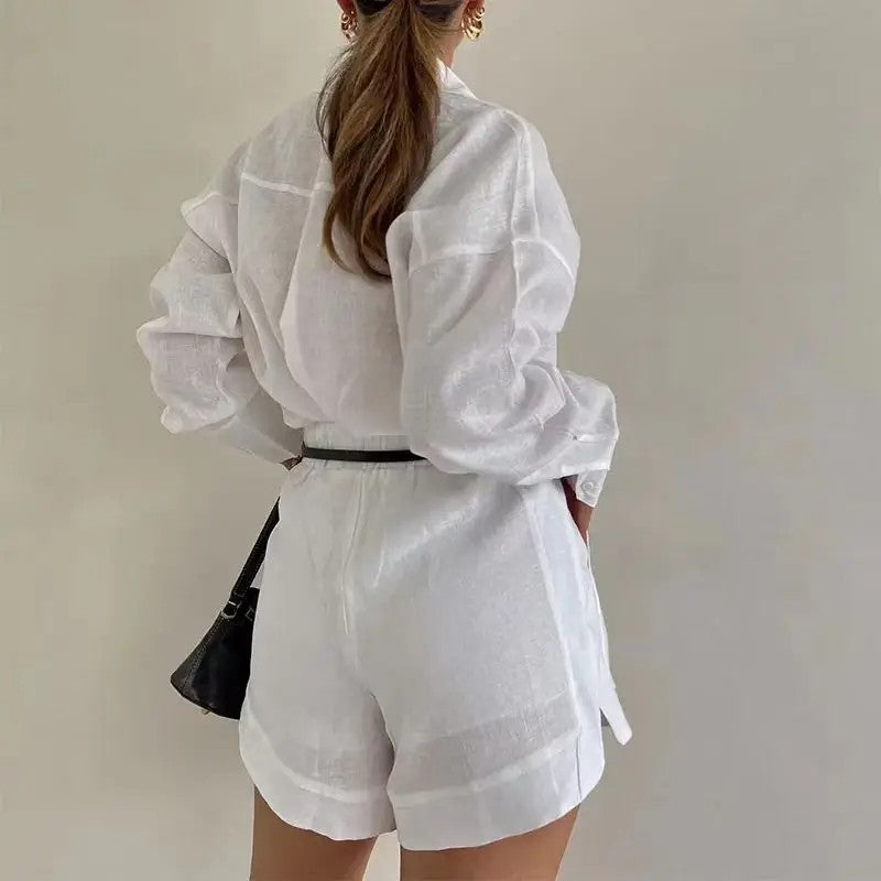 Barletta Button Shorts Set