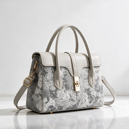 Beauregard Structured Handbag - Ash Gray