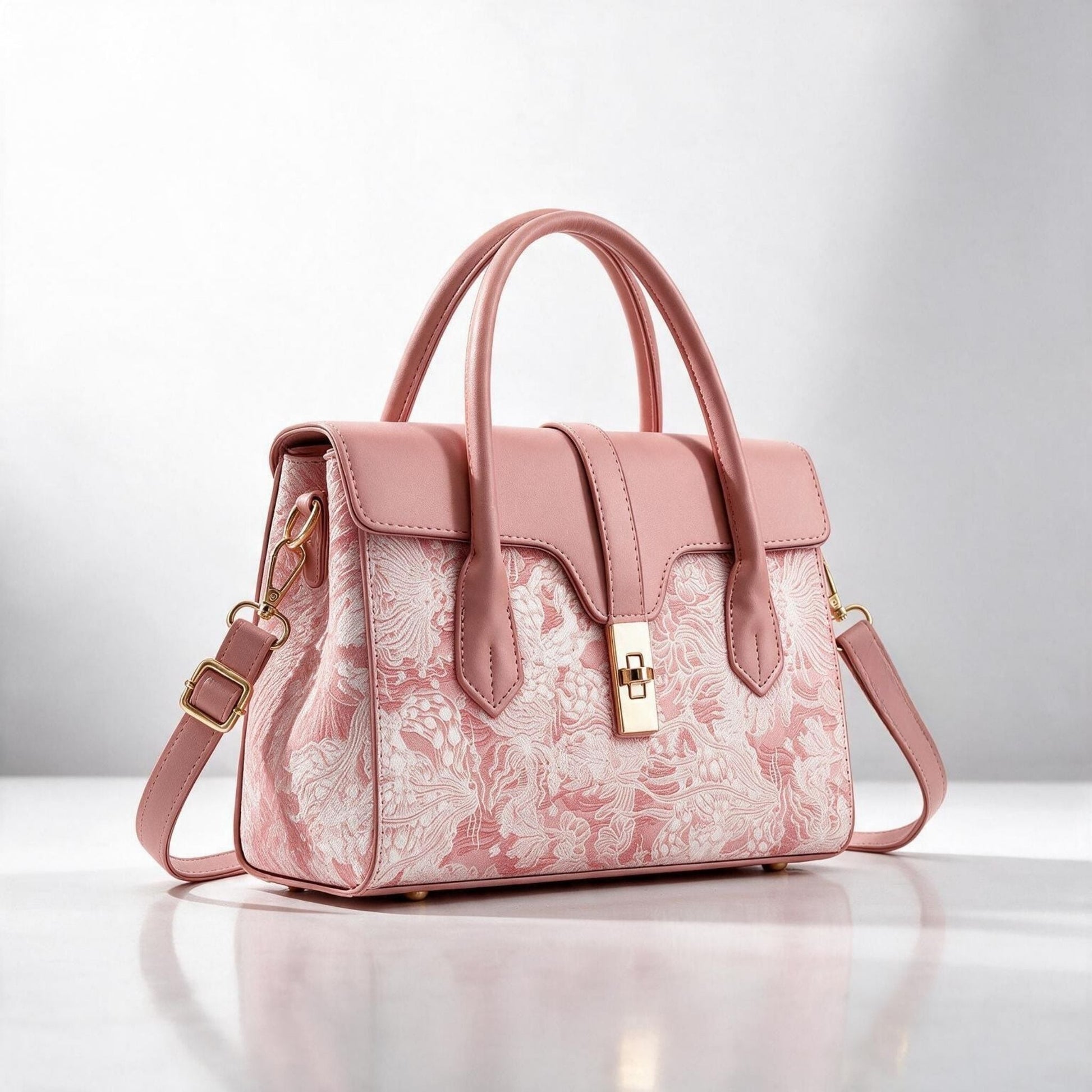 Beauregard Structured Handbag - Rose