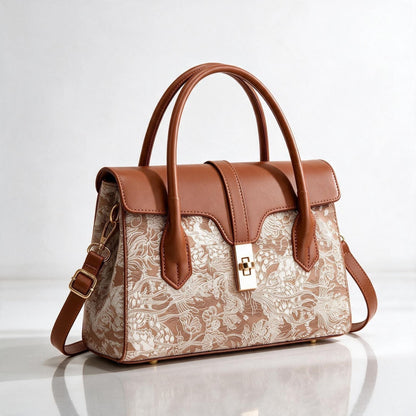 Beauregard Structured Handbag - Terra Cotta