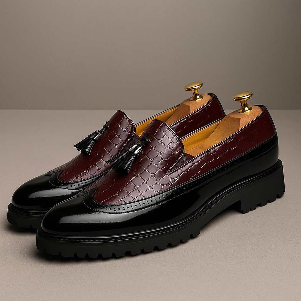 Belgravia Leather Loafers - Garnet Noir