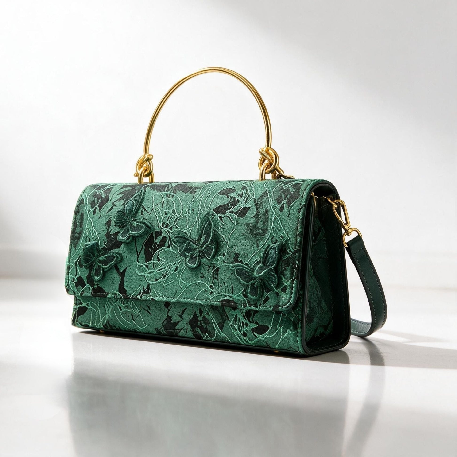 Bellagio Flap Handbag - Fern
