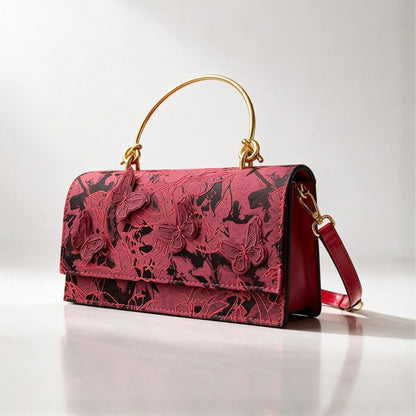 Bellagio Flap Handbag - Garnet
