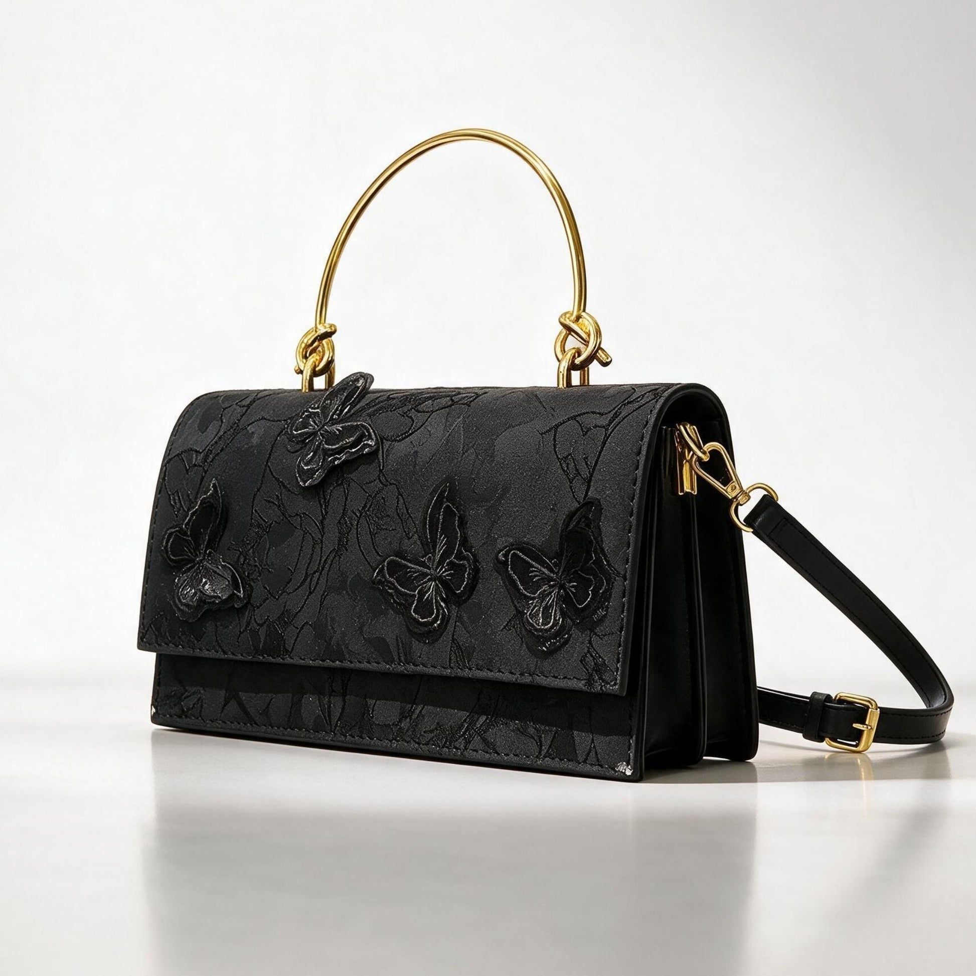 Bellagio Flap Handbag - Jet
