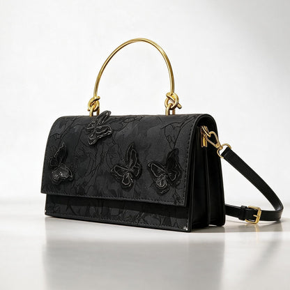 Bellagio Flap Handbag - Jet