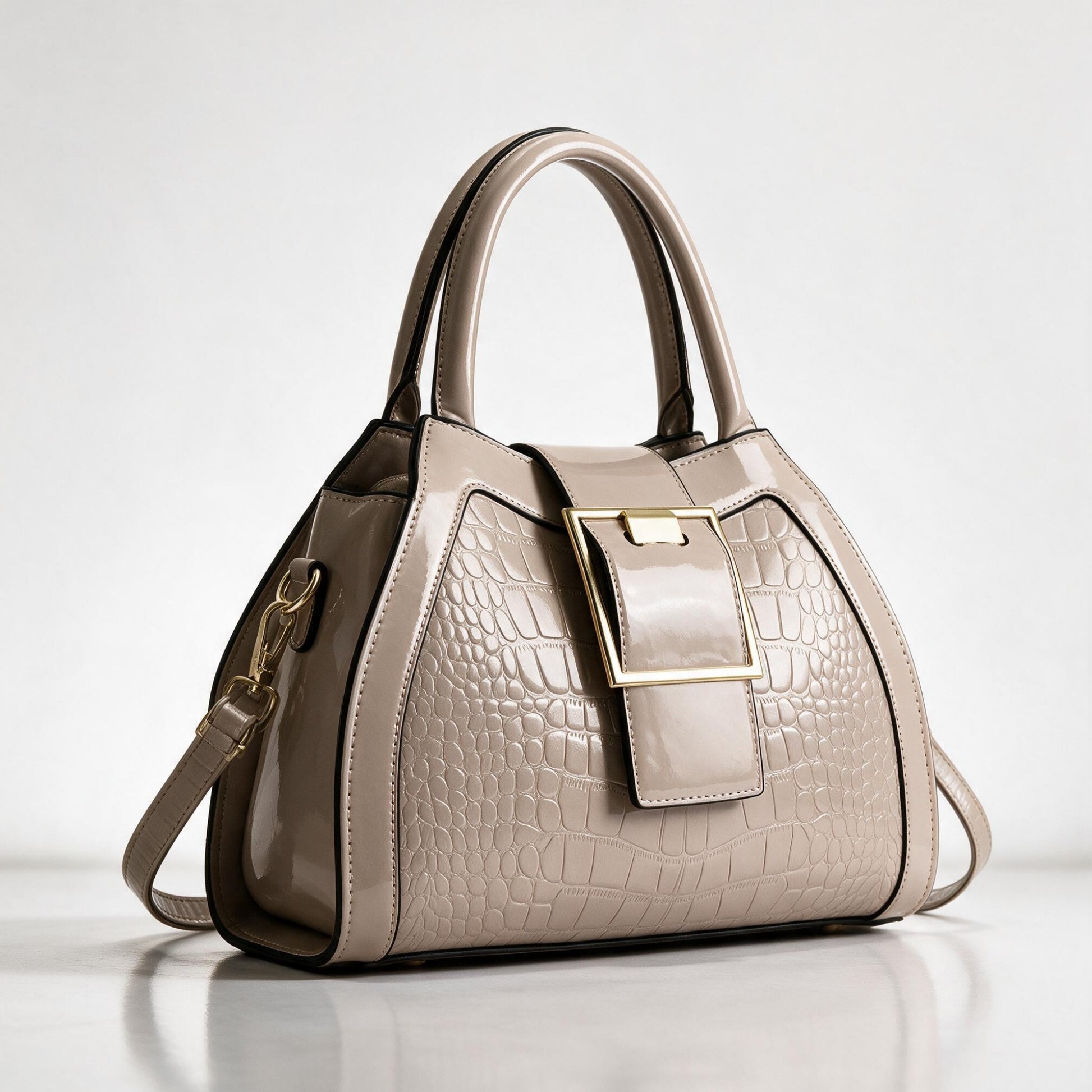 Bellini Structured Handbag - Pebble Grey