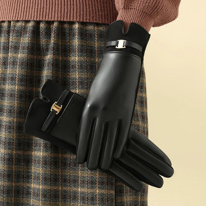 Belluno Leather Gloves - Onyx Black