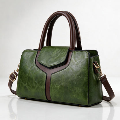 Bergamo Structured Handbag - Cypress