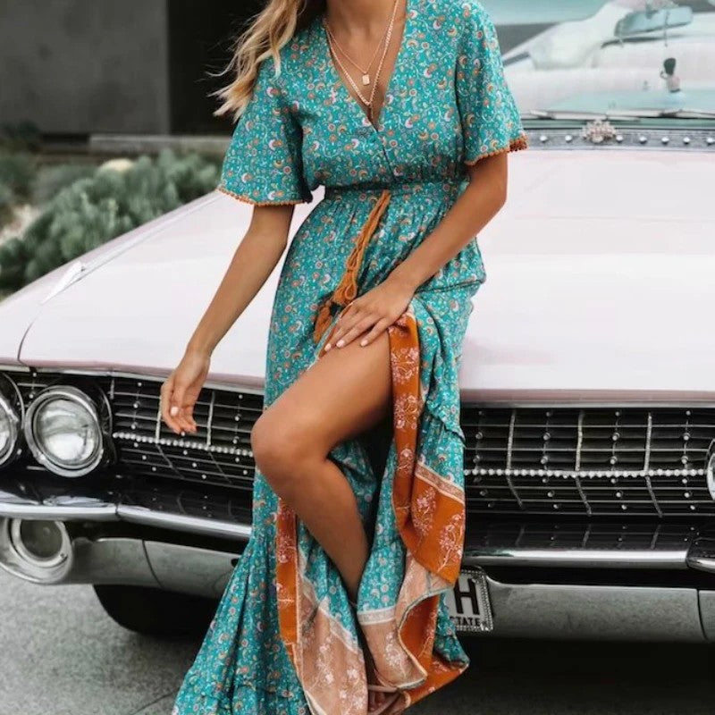 Biarritz Cotton Rayon Maxi Dress