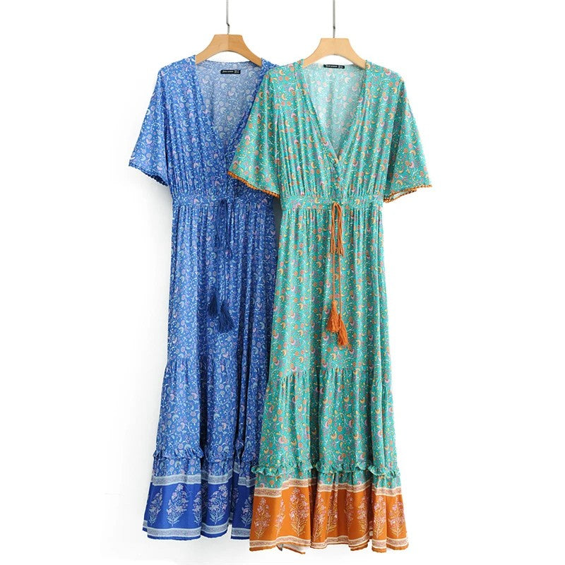 Biarritz Cotton Rayon Maxi Dress
