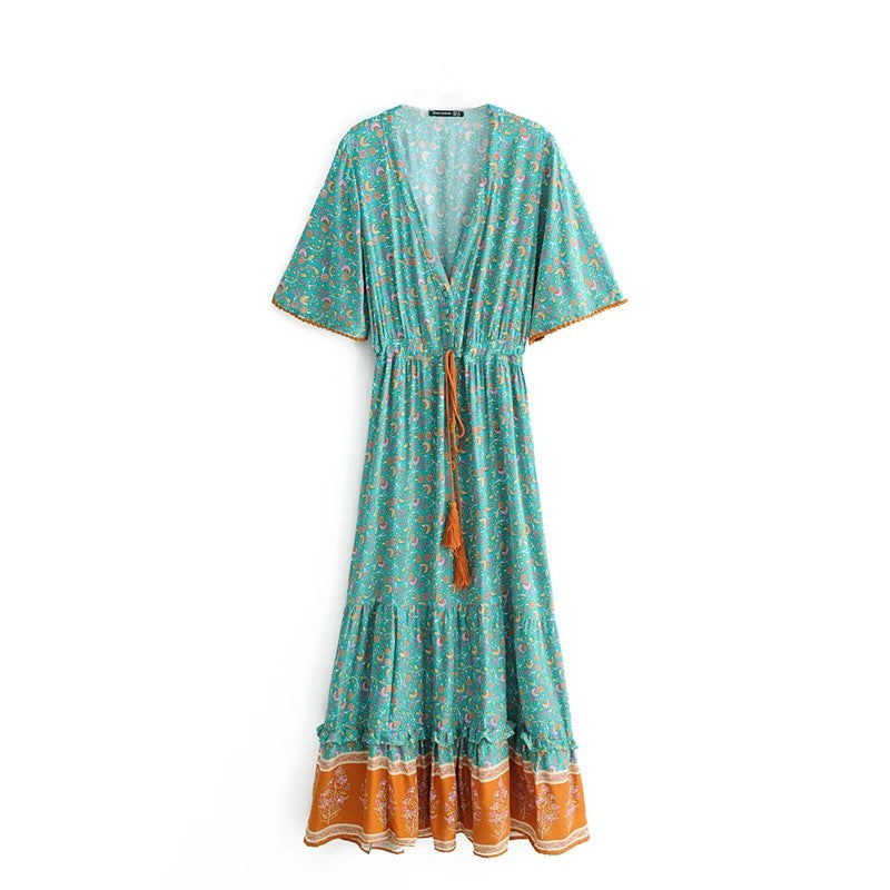 Biarritz Cotton Rayon Maxi Dress