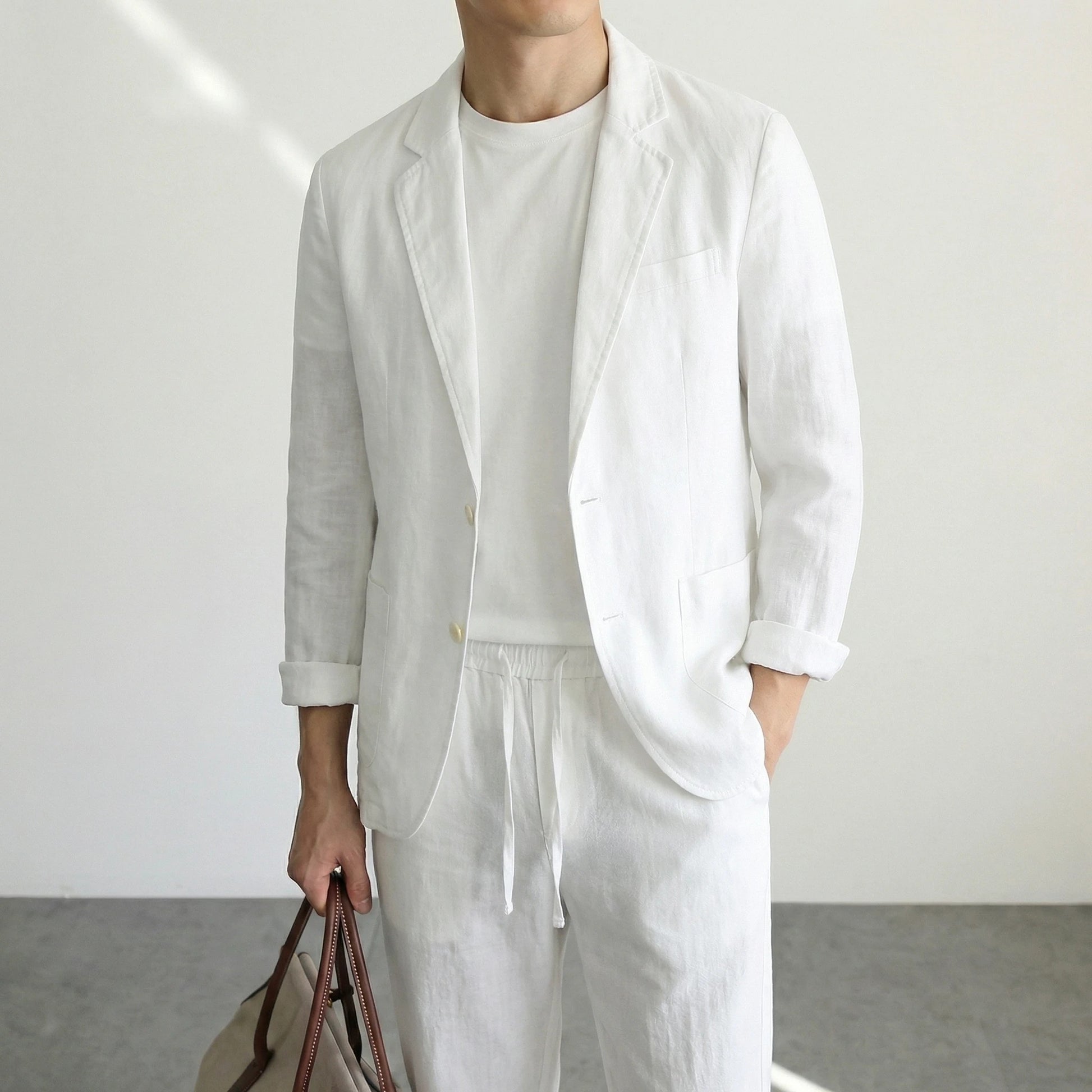 Bormio Linen Suit Jacket - White