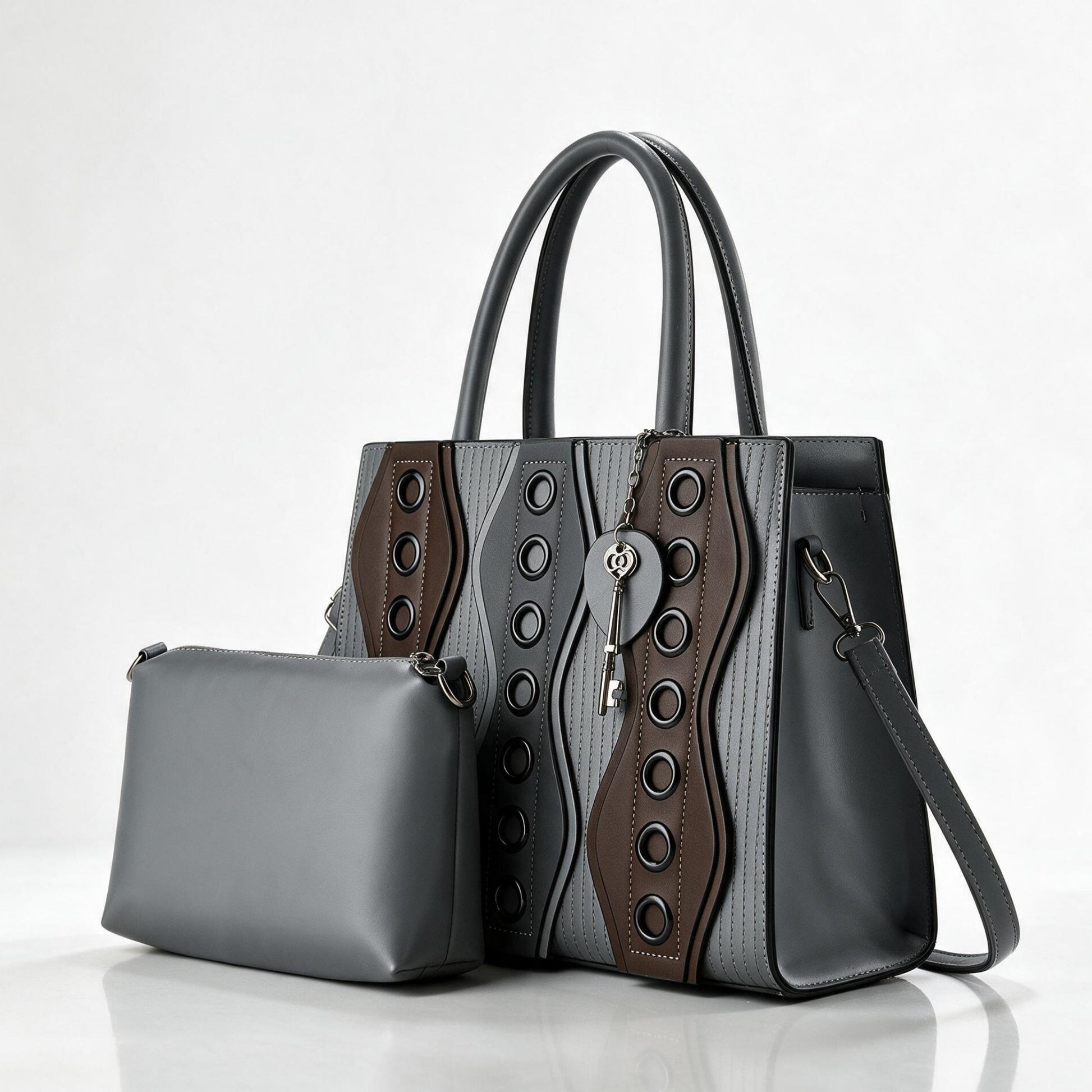 Brescia Structured Handbag - Graphite