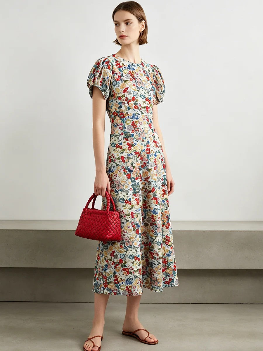 Cadiz Cotton Floral Midi Dress